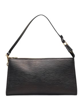 Louis Vuitton Black Epi Leather  Pochette Bag