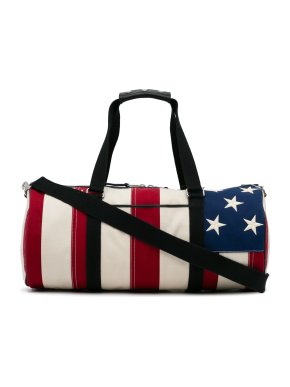 Saint Laurent American Flag Canvas Travel Bag