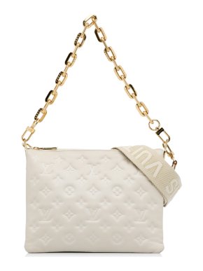 Louis Vuitton White Monogram Coussin PM Shoulder Bag