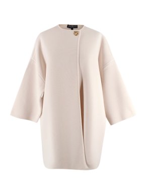 Salvatore Ferragamo Beige Knitted Gancini Cardigan