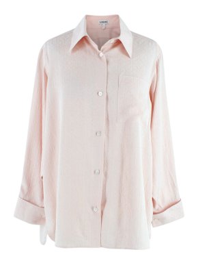 Loewe Light Pink Anagram Silk Shirt
