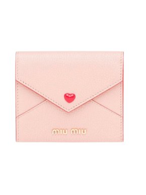 Miu Miu Pink Heart Envelope Wallet