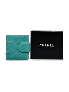 Chanel Blue Cambon Small Leather Wallet