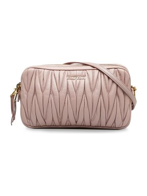 Miu Miu Pink Matelasse Crossbody Bag