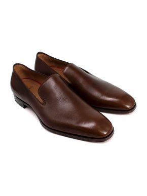 Christian Louboutin Brown Leather Dandelion Havane Loafers