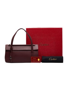 Cartier Burgundy Cabochon Handbag