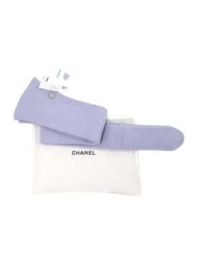 Chanel Purple Cashmere Long Knee Socks