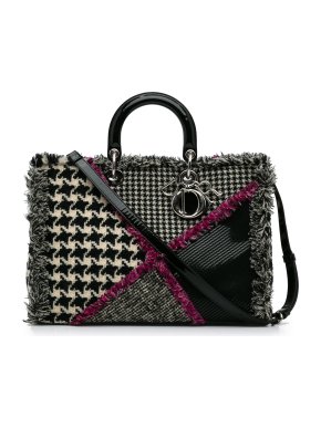 Tweed Diorissimo Houndstooth Satchel