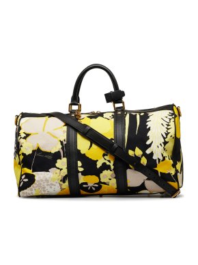 Louis Vuitton Yellow Toile Canwan Keepall Bandouliere 50