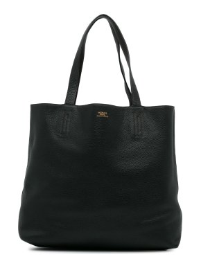 Hermes Black Clemence Double Sens 36 Tote Bag