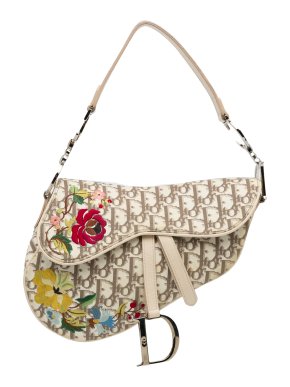 Dior Beige Diorissimo Romantique Saddle Bag