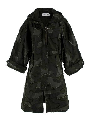 Dior Khaki Camo Print Oversized Parka