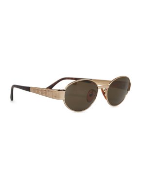 Fendi Round Logo Detail Tinted Sunglasses