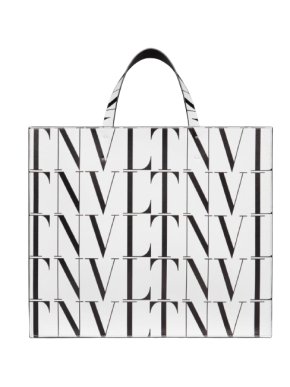 Valentino White VLTN Times Tote Bag