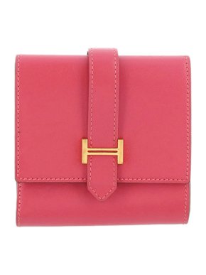 Hermes Pink Tadelakt Bearn Recto Verso Wallet