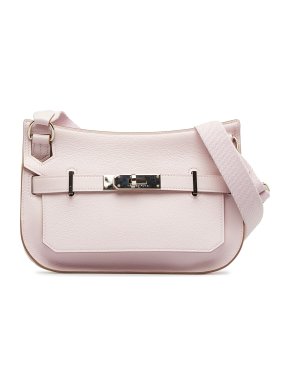 Hermes Mini Jypsiere in Mauve Pale Evercolor Leather with Palladium Hardware