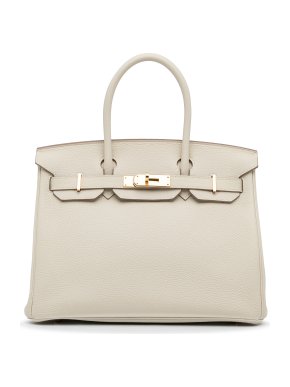 Hermes Birkin 25 Retourne in Craie Togo Leather with Gold Hardware