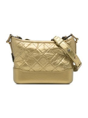 Chanel Metallic Gold Small Calfskin Gabrielle Crossbody Bag