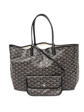 Goyard Black Goyardine Saint Louis PM Tote Bag