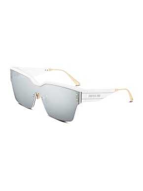 Dior White Mirror Effect DiorClub Sunglasses