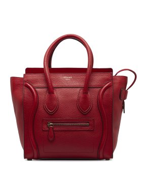 Celine Red Mini Luggage Tote