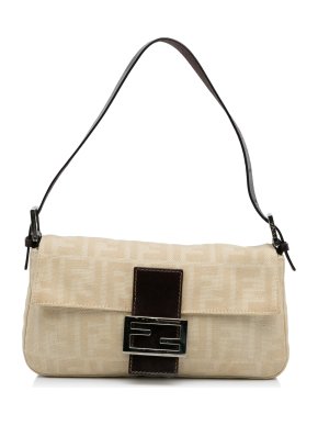 Fendi Zucca Canvas Baguette Bag