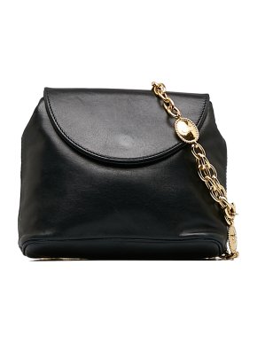 Dior Black Leather Chain Shoulder Bag