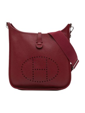 Hermes Evelyne III PM in Rouge Grenat Clemence Leather with Palladium Hardware