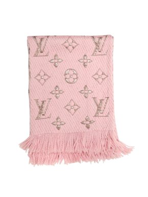 Louis Vuitton Pink Logomania Wool Scarf
