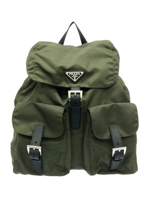 Prada Khaki Green Tessuto Backpack
