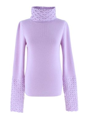 Temperley London Lavender Honeycomb Knit Jumper