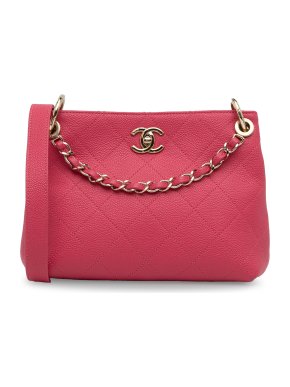 Chanel Pink Quilted Caviar CC  Tote Bag