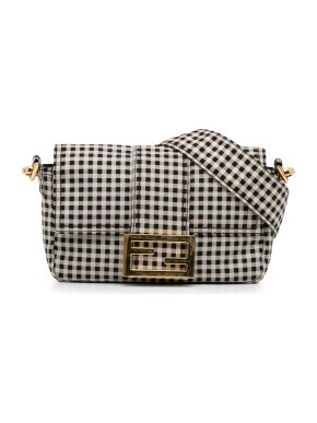 Fendi Gingham Baguette Bag