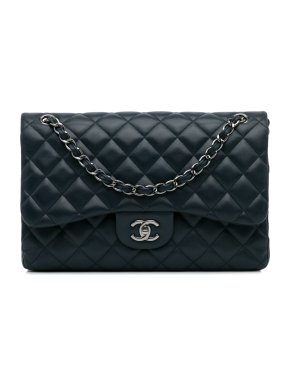 Chanel Midnight Blue Jumbo Lambskin Double Flap Bag