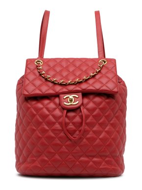 Chanel Red Lambskin Large Urban Spirit Backpack
