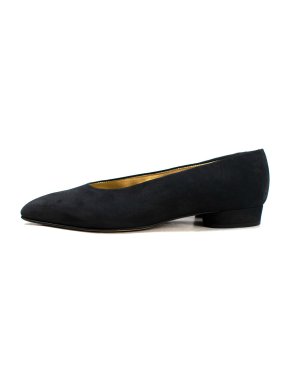 Walter Steiger Black Suede Ballerina Flats 1