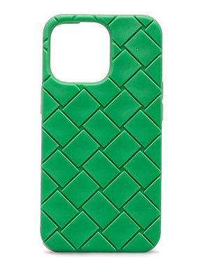 Bottega Veneta Green Intrecciato Silicone iPhone 13 Pro Case