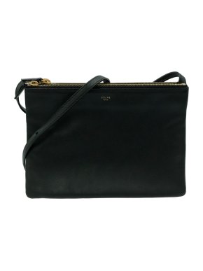 Celine Black Large Trio Crossbody Bag