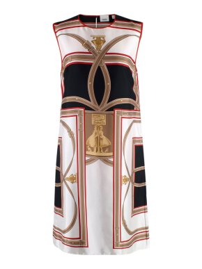 Burberry Scarf Print Silk Mini Dress