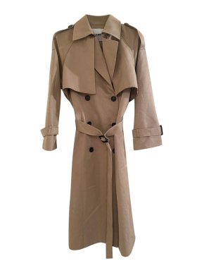 Jil Sander Beige Double Breasted Trench Coat