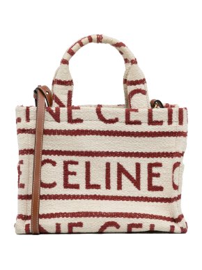 Celine Canvas and Leather Small All Over Cabas Thais