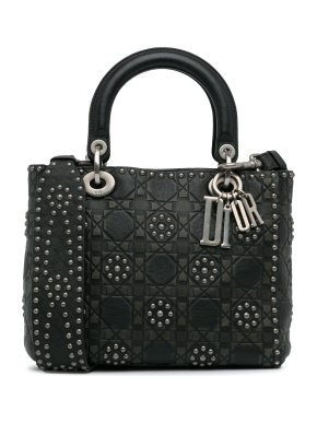 Medium Studded Cannage Supple Lady Dior Bag