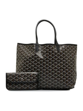 Black Coated Canvas Goyardine Saint Louis PM