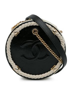Chanel Black Round Rope Detail Crossbody Bag