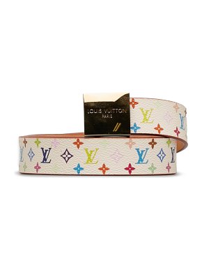 Louis Vuitton White Monogram Multicolore Ceinture Belt