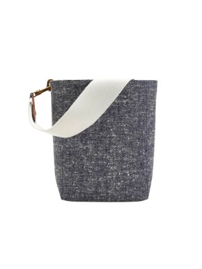 Celine Small Navy Canvas Sangle Bag