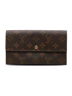 Louis Vuitton Brown Monogram Sarah Long Wallet