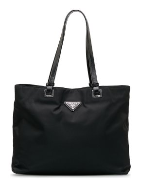 Prada Black Nylon Tessuto Tote Bag