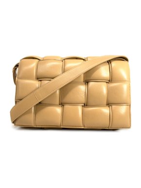 Bottega Almond Intrecciato Cassette Shoulder Bag