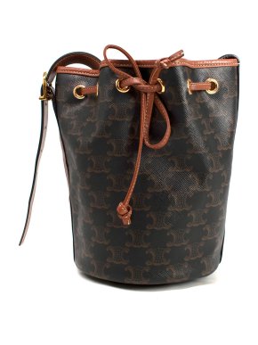 Celine Drawstring Small Triomphe Canvas Bag